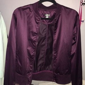 Maroon Burgundy Bomber Jacket